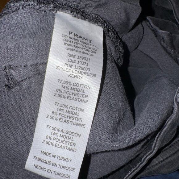 FRAME Le Crop Mini Boot Black Jeans 33 High Rise Designer Denim - Picture 6 of 6